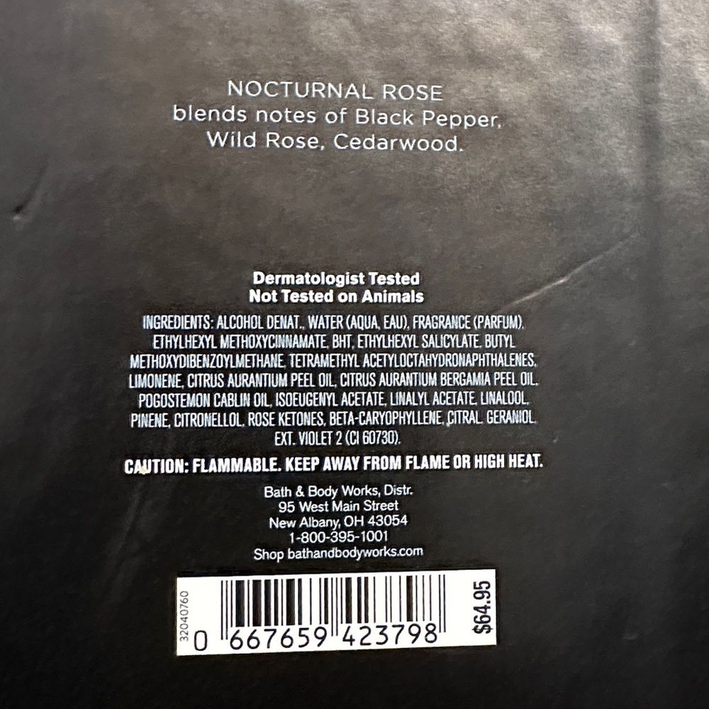 Bath & Body Works Nocturnal Rose cologne - Picture 4 of 6